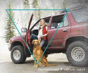 woman with 4runner and dog